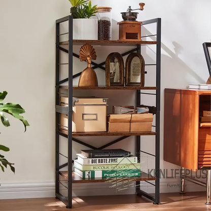 Early Christmas OFF🎄 KKN Metal & Wood Tier Industrial Bookshelf