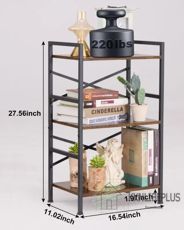 Early Christmas OFF🎄 KKN Metal & Wood Tier Industrial Bookshelf