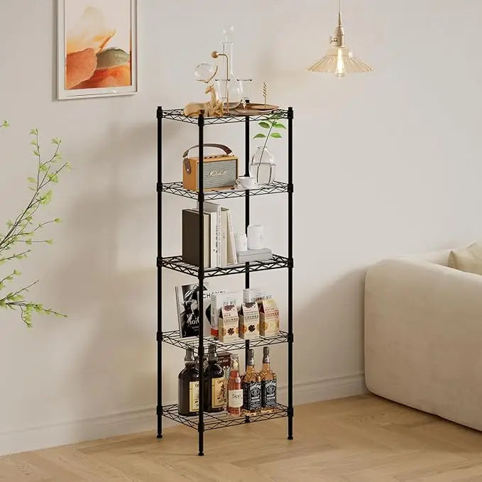 Early Christmas OFF🎄KKN Steel Storage Shelving -for Home Kitchen & Office - 5-Tier （15.7’’D x 11.8’’W x 46.5’’H）